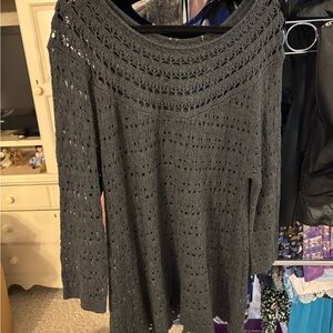 Source Unknown Charcoal Cowl Neck Sweater
